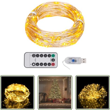 vidaXL Luces decorativas -  Tira de luces con 300 LED PVC blanco cálido 30 m