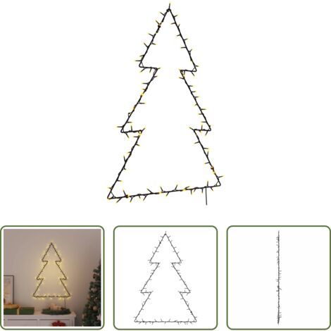 vidaXL Luces LED -  Luces de Navidad Silueta de Árbol 115 LEDs blanco cálido