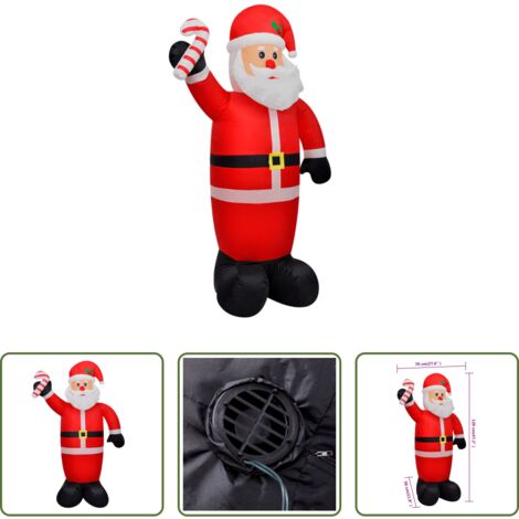 vidaXL Luces LED - Papa Noel inflable, 120 cm