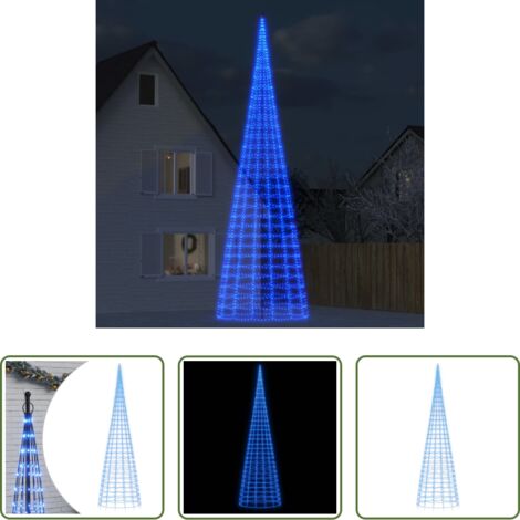 vidaXL Luces LED para exteriores -  Árbol de Navidad 3000 LED azul 800 cm