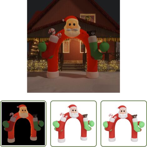 vidaXL Luces LED -  Puerta de arco inflable de Navidad con LED 320 cm