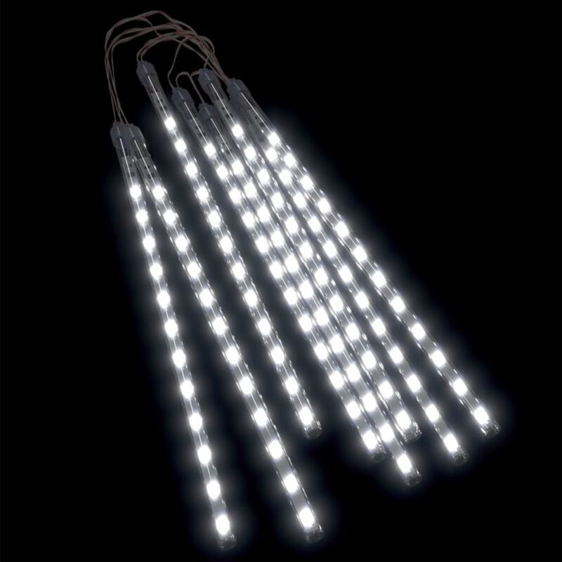 

Luces meteorito 8 ud 192 LED 30cm blanco frío interior/exterior - Blanco - Vidaxl