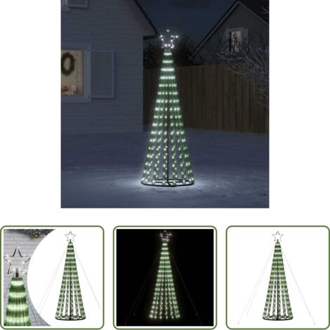 vidaXL Luci a LED -  Albero di Natale a LED 275 LED Bianco Freddo 180 cm