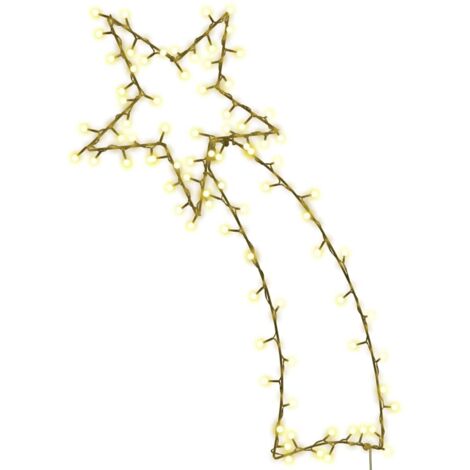 vidaXL Luci di Natale Stella Cadente Silhouette 115 LED Bianco Caldo
