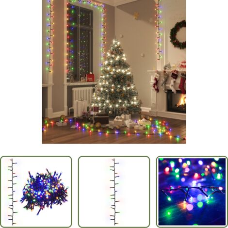 vidaXL Luci LED multicolore -  Stringa LED Compatta con 2000 Luci LED Multicolore 45 m PVC