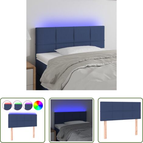 vidaXL Luci LED per letto -  Testiera a LED Blu 80x5x78/88 cm in Tessuto