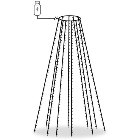 vidaXL Luci per Albero 500 LED Multicolori 500 cm Interno Esterno