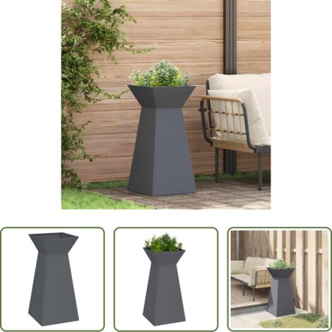 vidaXL Maceta exterior -  Maceta Pilar Antracita 35 x 35 x 73 cm