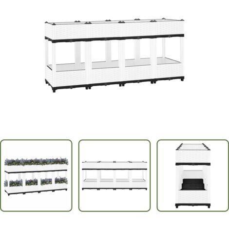 vidaXL Maceta para flores -  Arriate polipropileno 160x40x71 cm