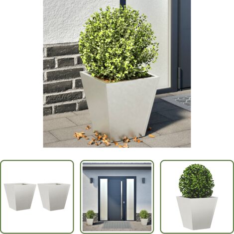 vidaXL Macetas -  Jardineras 2 unidades acero inoxidable 30x30x30 cm
