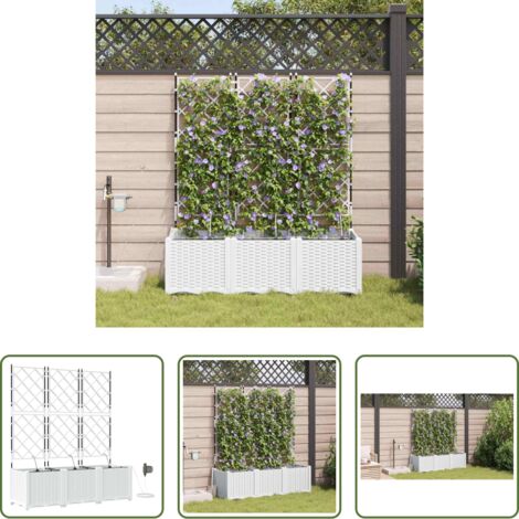vidaXL Macetero con riego -  Macetero de Jardín 3 pcs Acero