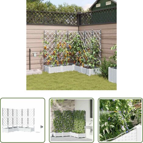 vidaXL Macetero con riego -  Macetero de Jardín 5 pcs Acero