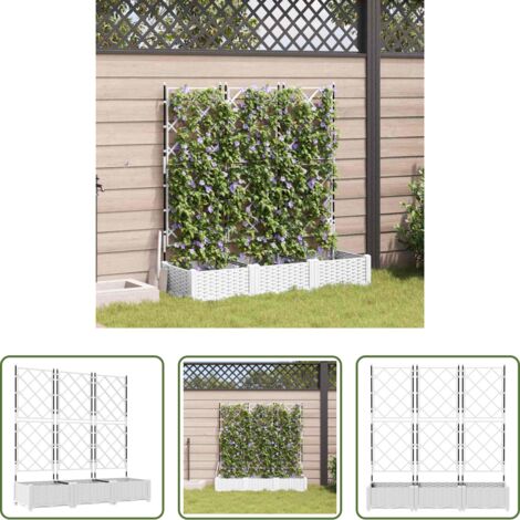 vidaXL Macetero de acero -  Macetero de Jardín 3 pcs 120 x 40 x 125,5 cm Acero