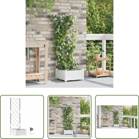 vidaXL Macetero de acero -  Macetero de Jardín 40 x 40 x 126 cm Acero