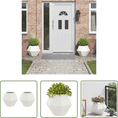 vidaXL Macetero exterior -  Jardinera 2 pcs 50 x 50 x 40 cm Acero