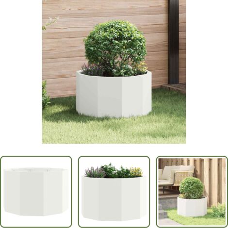 vidaXL Macetero exterior -  Jardinera 60 x 60 x 35 cm Acero