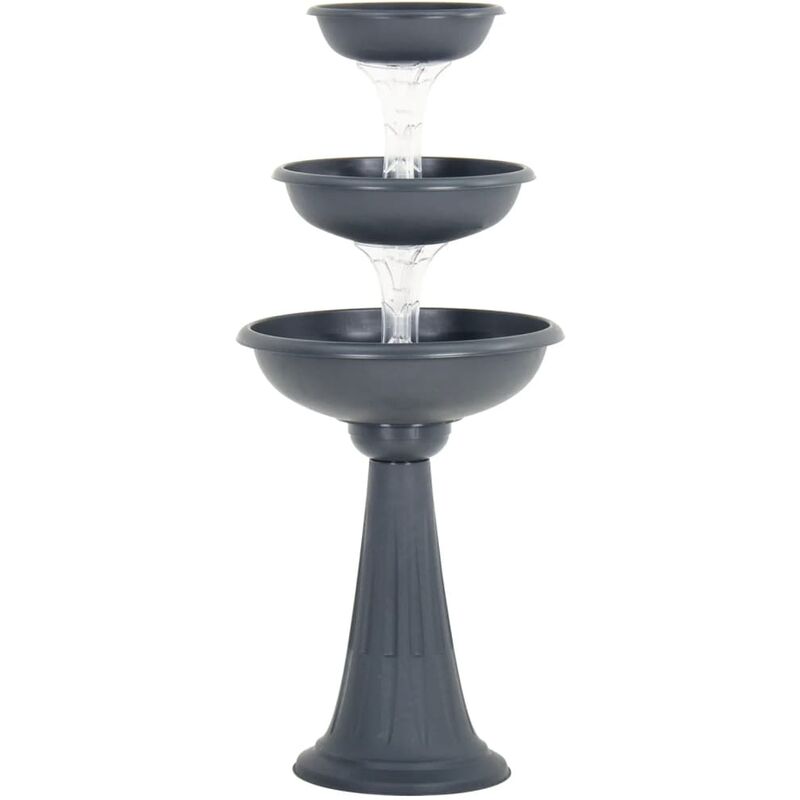 

vidaXL Macetero gris Ø50x114 cm - Gris