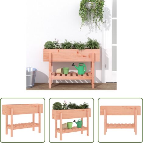 vidaXL Madera -  Arriate elevado jardín madera maciza abeto Douglas 101x30x69 cm