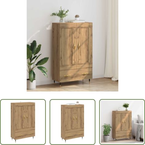 vidaXL Madera contrachapada -  Alacena Roble artesanal 69,5 x 31 x 115 cm Madera contrachapada