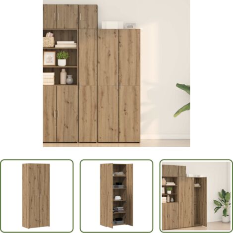 vidaXL Madera contrachapada -  Alacena Roble artisan 70 x 42.5 x 185 cm Madera contrachapada