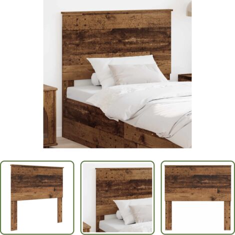 vidaXL Madera contrachapada -  Cabecero con cabecera Madera Vieja 100 cm Madera contrachapada