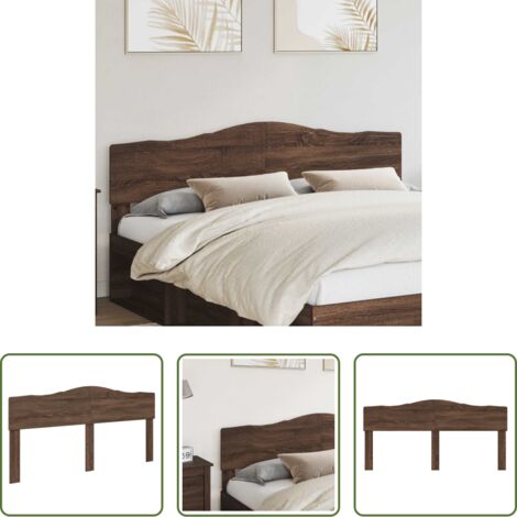 vidaXL Madera contrachapada -  Cabecero Roble Marrón 200 cm Madera contrachapada