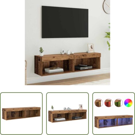 vidaXL Madera contrachapada -  Conjunto de mueble de TV Madera Vieja Madera contrachapada