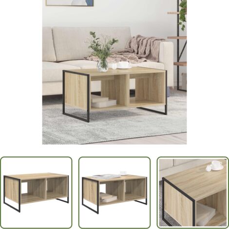vidaXL Madera contrachapada -  Mesa de Café Sonoma 80 x 50 x 40 cm Madera contrachapada