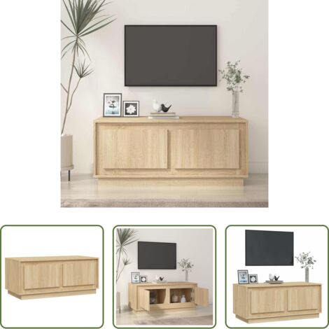 vidaXL Madera contrachapada -  Mesa de centro madera contrachapada roble Sonoma 102x50x44 cm