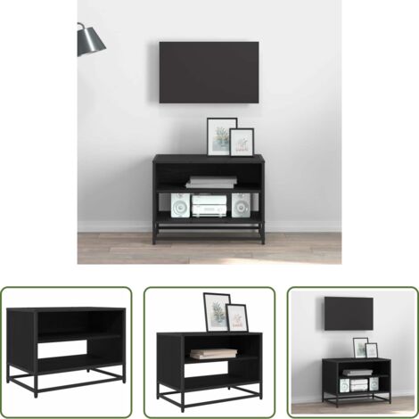 vidaXL Madera contrachapada -  Unidades de TV Roble Negro 61 x 40 x 46 cm Madera contrachapada