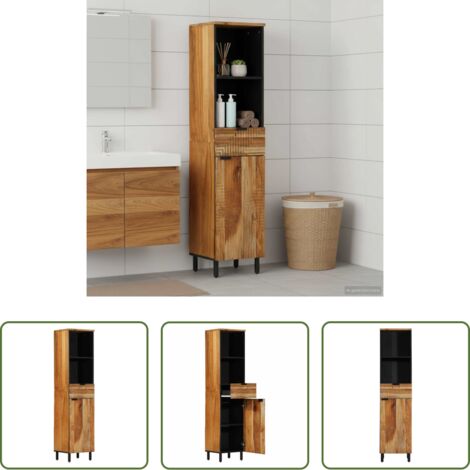 vidaXL Madera de acacia -  Gabinete de Lavabo para Baño con cajón Madera de Acacia Sólida