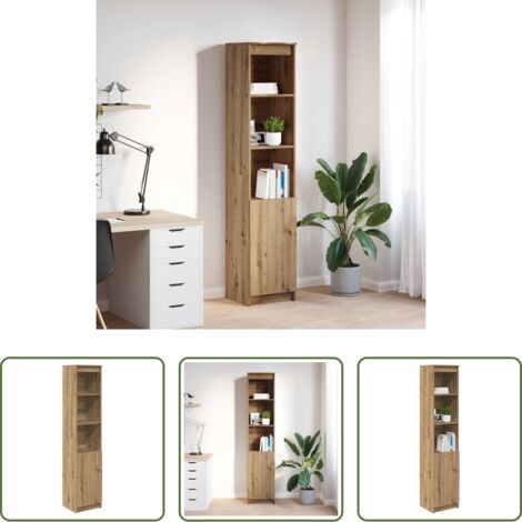 vidaXL Madera de ingeniería -  Aparador Artisan Roble 37,5x35x180 cm Madera de ingeniería