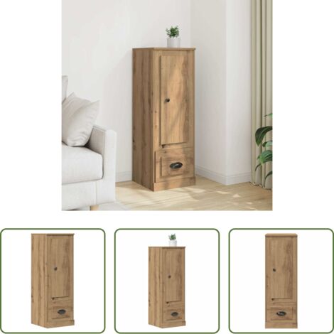 vidaXL Madera de ingeniería -  Aparador madera de ingeniería roble artisian 36x35,5x103,5 cm