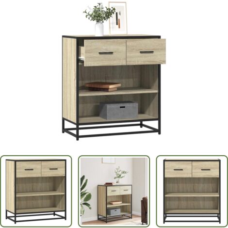 vidaXL Madera de ingeniería -  Aparador madera ingeniería roble Sonoma 68x35x76 cm