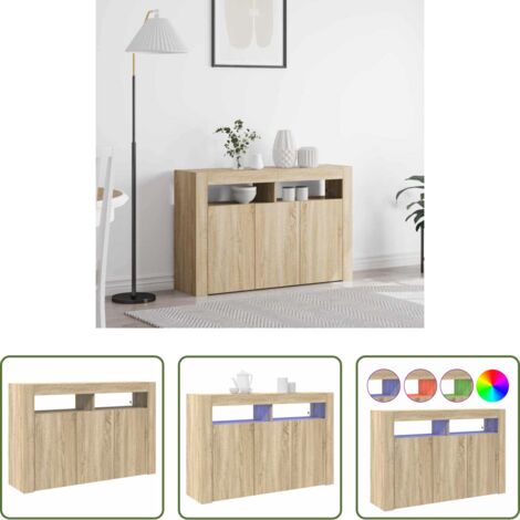 vidaXL Madera de ingeniería - Aparador Roble Sonoma 116 x 30 x 75 cm Madera de ingeniería