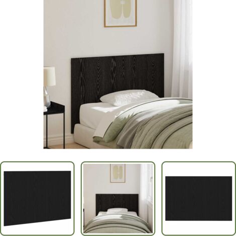 vidaXL Madera de ingeniería -  Cabecero de Cama con cabecera Roble Negro Madera de ingeniería