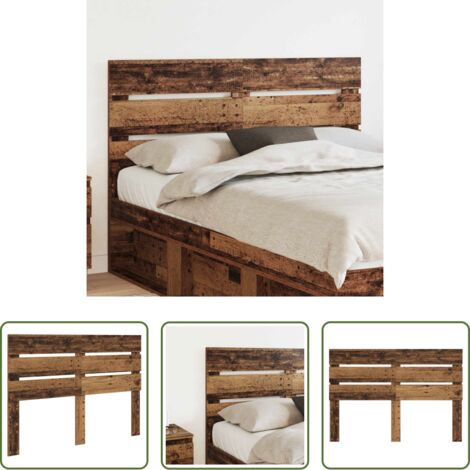 vidaXL Madera de ingeniería -  Cabecero Madera vieja 140 cm Madera de ingeniería