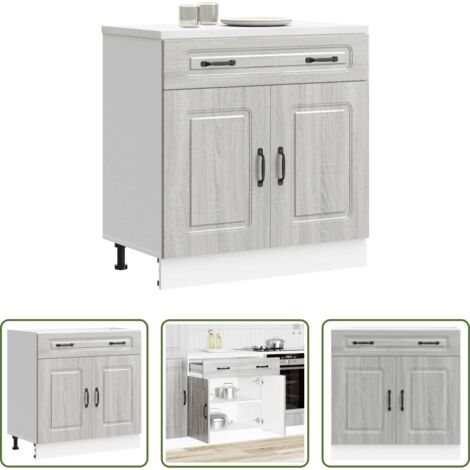 vidaXL Madera de ingeniería -  Mueble bajo de cocina Kalmar gris sonoma madera de ingeniería