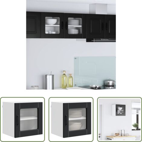 vidaXL Madera de ingeniería -  Mueble de Cocina Negro 40 x 31 x 40 cm Madera de ingeniería