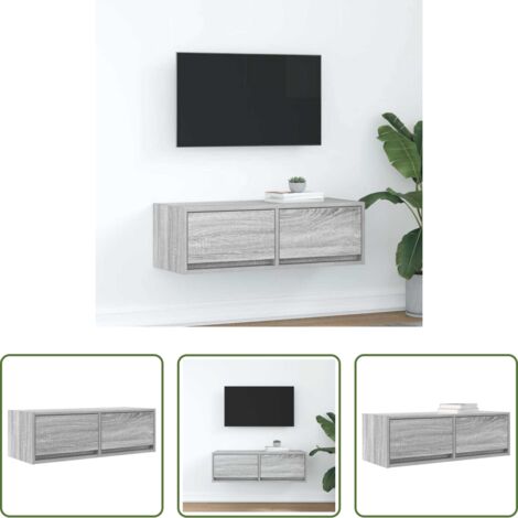 vidaXL Madera de ingeniería -  Mueble de TV madera de ingeniería gris Sonoma 80x31x25,5 cm