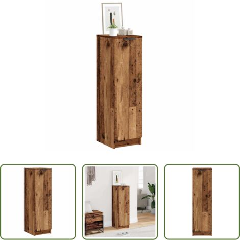 vidaXL Madera de ingeniería -  Mueble zapatero madera de ingeniería envejecida 29,5x35x100,5cm