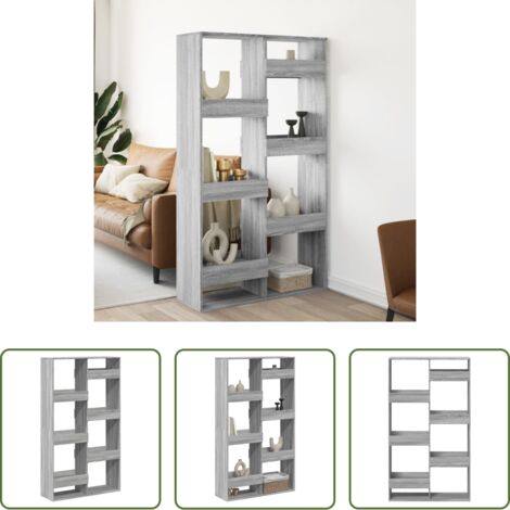 vidaXL Madera de ingeniería -  Separador de ambientes madera gris Sonoma 100x33x175 cm