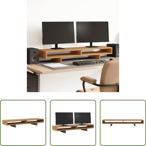 vidaXL Madera de ingeniería -  Soporte de pantalla madera ingeniería artisian 100x27x15 cm