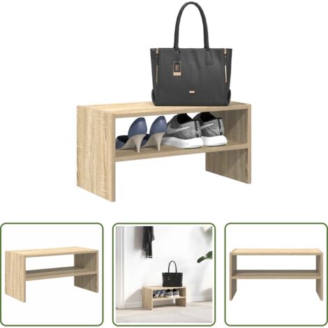 vidaXL Madera de ingeniería -  Zapatero apilable roble sonoma 60x30x30,5 cm