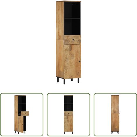 vidaXL Madera de mango -  Mueble de baño madera maciza de mango 38x33x160 cm