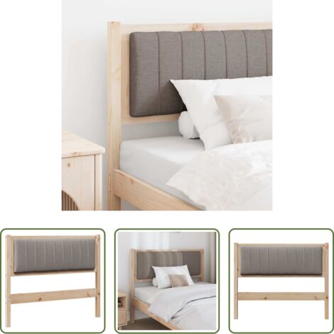 vidaXL Madera de pino -  Cabecero tapizado Marrón 100 cm Madera de pino macizo