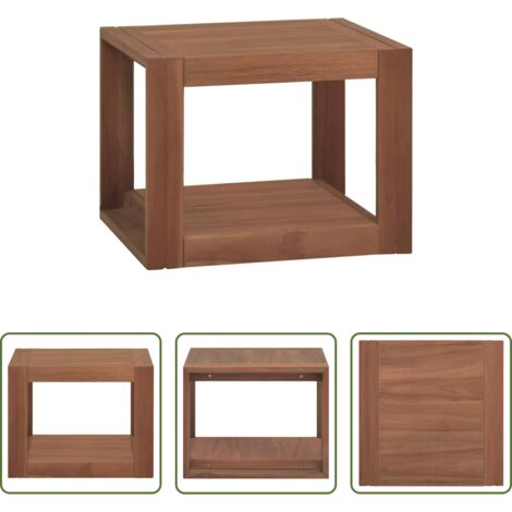 vidaXL Madera de teca -  Armario de baño de pared madera maciza de teca 45x45x35 cm