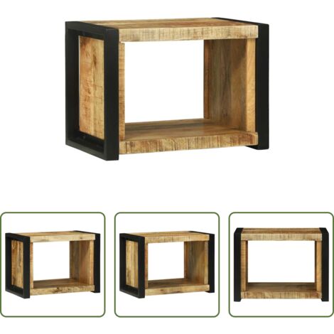 vidaXL Madera maciza -  Cubo de Pared Marrón 55 x 35 x 40 cm Madera de mango maciza