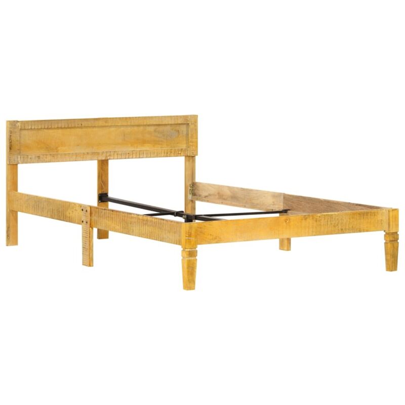 

Madera Maciza de Mango Estructura de Cama 120 cm - Marrón - Vidaxl