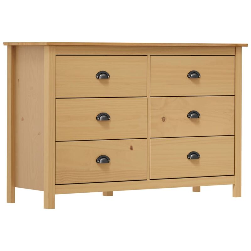 

vidaXL Madera Maciza de Pino Aparador 120x40x80 cm Marrón Miel - Marrón